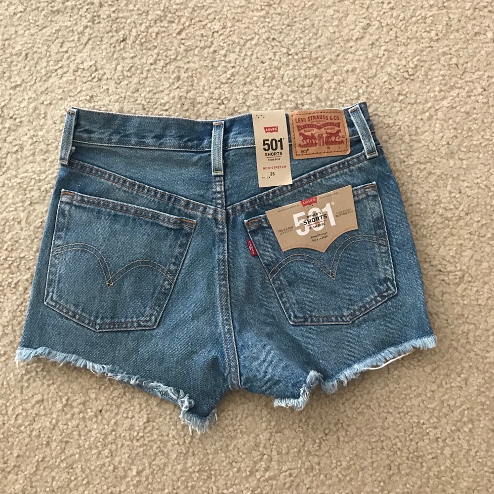 ✨Lastsz31 NWT Levi’s 501 High Rise cut off short - Picture 4 of 5
